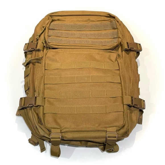 *NEW* Water Resistant Military/Army Tactical Backpack Molle Webbing Tan/Sand - Picture 2 of 11